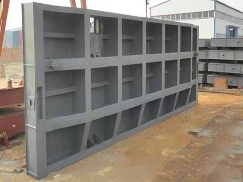 翻板式钢制拦水闸门结构