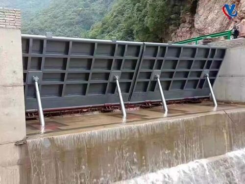 钢坝翻板闸门工作展示