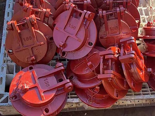 法兰式拍门安装便捷密封严工业管道拍门定制产品实物图