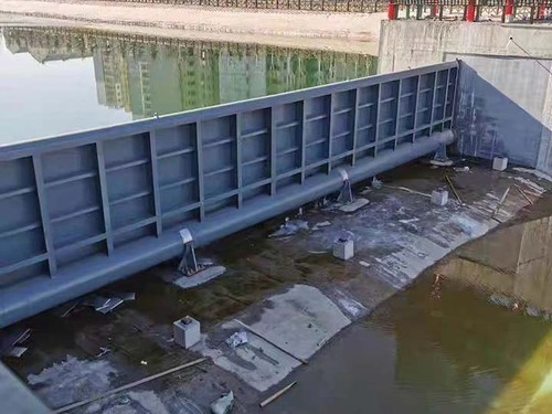 景观液压坝（10 米宽）：造型美观城市水系案例实景图