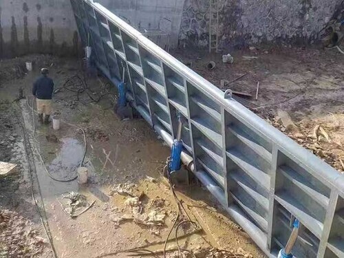 钢坝液压坝抗冲击耐冲刷水库防洪液压坝定制价格产品实物图